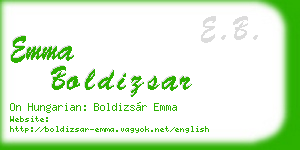 emma boldizsar business card